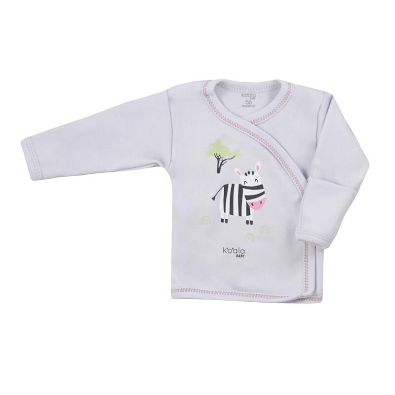 Bluza maneca lunga pentru fete Koala Happy Baby 07-502G, Gri, 62 cm
